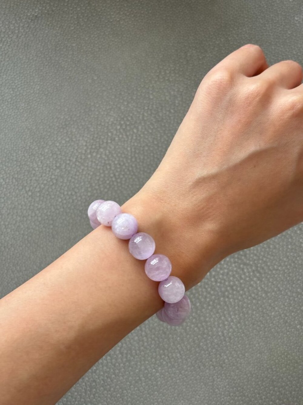 Lavender Crystal Beaded Stretch Bracelet